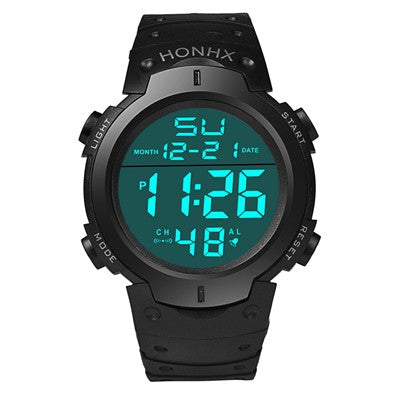 Men's Boy LCD Digital Watches Stopwatch Date Rubber Band Top Luxury Military army Clock Relogio Masculino CF