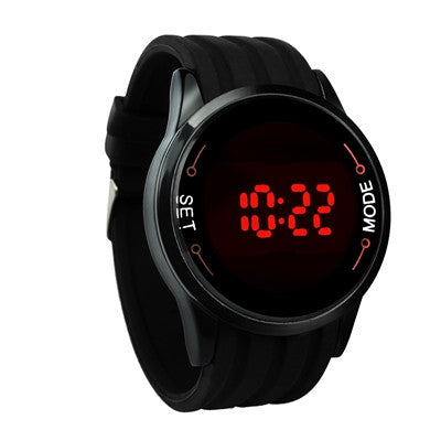 Mens Watch LED Date Silicone Top Luxury Black Wrist Watches Clock Relogio Masculino CF