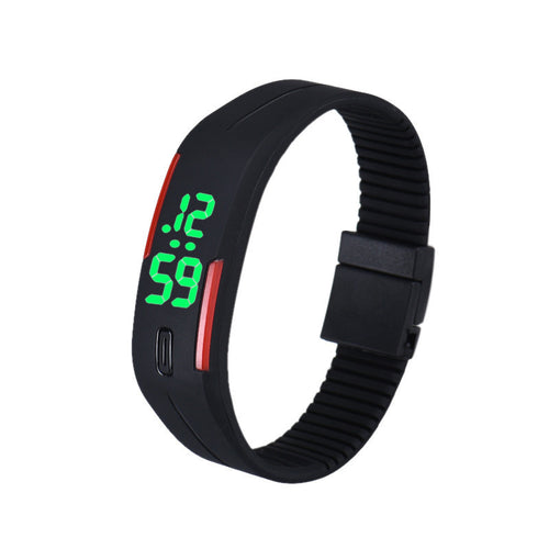 Mens Womens Digital Watches Rubber LED Date Bracelet Dress Clock Watch Relogio Feminino CF