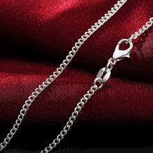 Necklace Women Men 2MM Plated Silver Necklaces Link Chain Jewelry Gift for girl CF