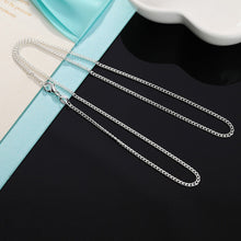 Necklace Women Men 2MM Plated Silver Necklaces Link Chain Jewelry Gift for girl CF