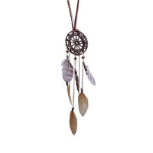 Necklaces Women Dreamcatcher feather handwoven necklaces long sweater Charm chain Jewelry Gift for girl CF