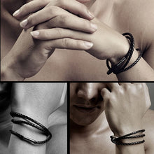 Bracelet&Bangles PU Leather Bracelets For Men Jewelry Charm Bangle Handmade Round Rope CF
