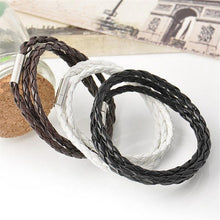 Bracelet&Bangles PU Leather Bracelets For Men Jewelry Charm Bangle Handmade Round Rope CF