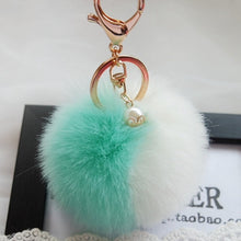 keychain Rabbit Fur Ball Keychains for Bag Plush Car Key Ring Cars Keys Pendant Jewelry Gifts CF