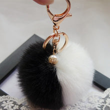 keychain Rabbit Fur Ball Keychains for Bag Plush Car Key Ring Cars Keys Pendant Jewelry Gifts CF