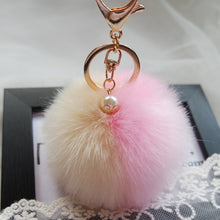 keychain Rabbit Fur Ball Keychains for Bag Plush Car Key Ring Cars Keys Pendant Jewelry Gifts CF