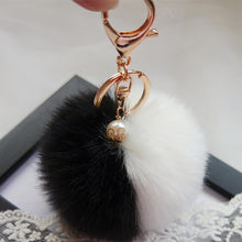 keychain Rabbit Fur Ball Keychains for Bag Plush Car Key Ring Cars Keys Pendant Jewelry Gifts CF