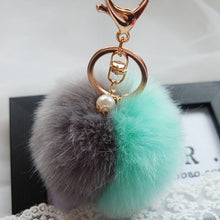 keychain Rabbit Fur Ball Keychains for Bag Plush Car Key Ring Cars Keys Pendant Jewelry Gifts CF