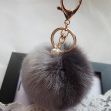 keychain Rabbit Fur Ball Keychains for Bag Plush Car Key Ring Cars Keys Pendant Jewelry Gifts CF