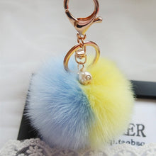 keychain Rabbit Fur Ball Keychains for Bag Plush Car Key Ring Cars Keys Pendant Jewelry Gifts CF