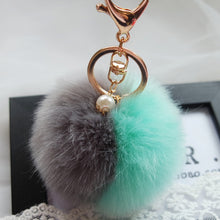 keychain Rabbit Fur Ball Keychains for Bag Plush Car Key Ring Cars Keys Pendant Jewelry Gifts CF
