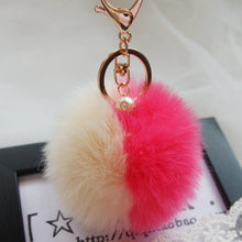 keychain Rabbit Fur Ball Keychains for Bag Plush Car Key Ring Cars Keys Pendant Jewelry Gifts CF