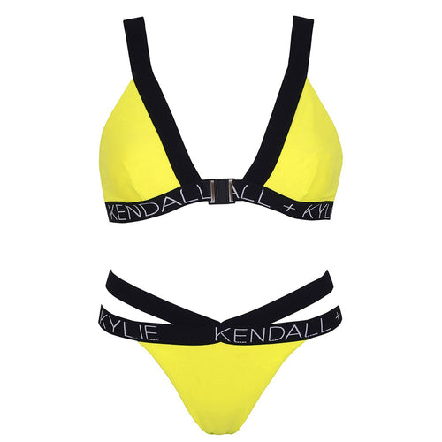 new BIKINI set Yellow Sexy Bandage Tank Swimwear For Women Letter Bikinis HD1 CF