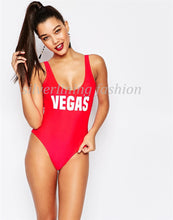 Hot Women One piece Bikini Monokini Swimwear One Piece Swimsuit Cool Letter Printing Vintage Bathing Suits C383 CF