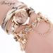 Bracelet Watch Women Luxury Heart Pendant Rhinestone Crystal Relogio Feminino Dress Clock CF