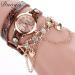 Bracelet Watch Women Luxury Heart Pendant Rhinestone Crystal Relogio Feminino Dress Clock CF