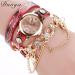 Bracelet Watch Women Luxury Heart Pendant Rhinestone Crystal Relogio Feminino Dress Clock CF