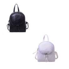 Leather Shoulder Bag Korean Style PU Mini Backpack Women Backpack School Travel Bag With Zipper For Teenagers Girls CF