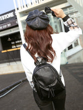 Leather Shoulder Bag Korean Style PU Mini Backpack Women Backpack School Travel Bag With Zipper For Teenagers Girls CF