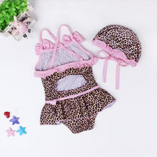 Little Girl Swimsuits Dot Striped Ruffle One Piece Suits Swimwear Swim Bathing Suits Leopard CH18 CF