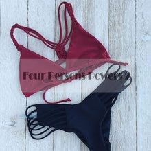 Lovely Swimsuit Bathing Sexy Bikini Push Up Bikini Set Swimwear Women Biquini knitting Bikini maillot de bain Biquini N117 CF