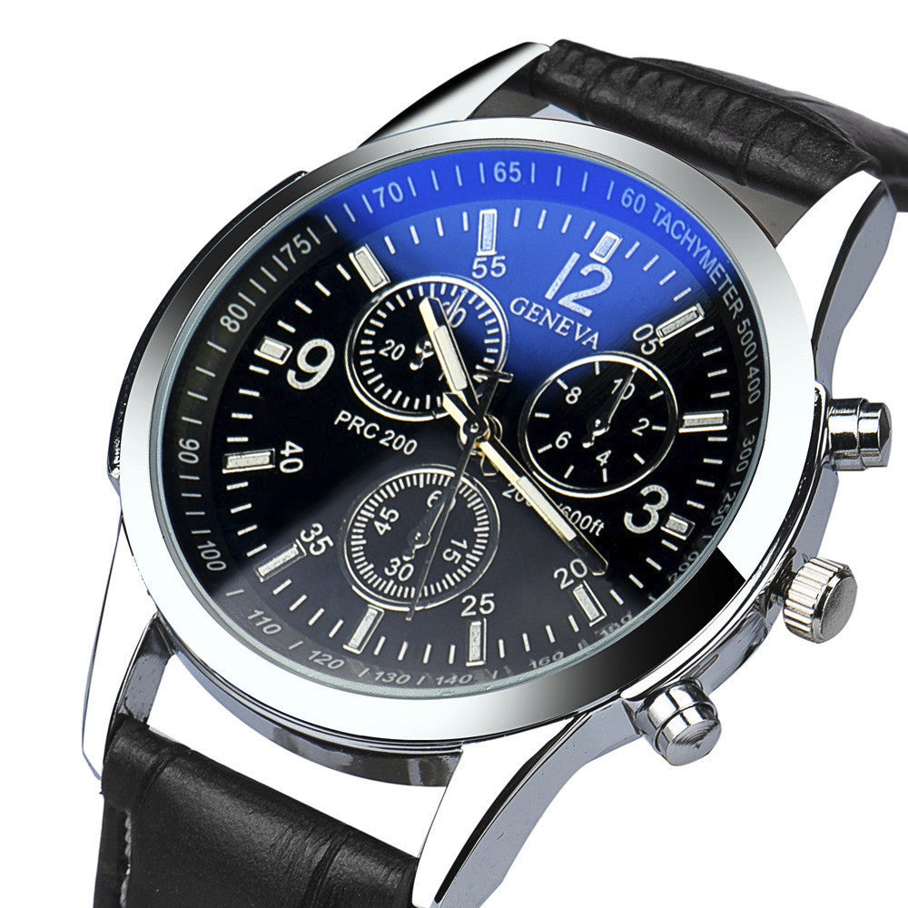 Luxury Faux Leather Mens Analog Watches Men's Watch Quartz Clock Military Relojes Luxury Business Watch CF