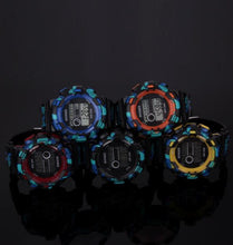 Men Boys Relogio Men LED Digital Date Military Sport Rubber Quartz Watch Alarm Electronic Clock for Men CF