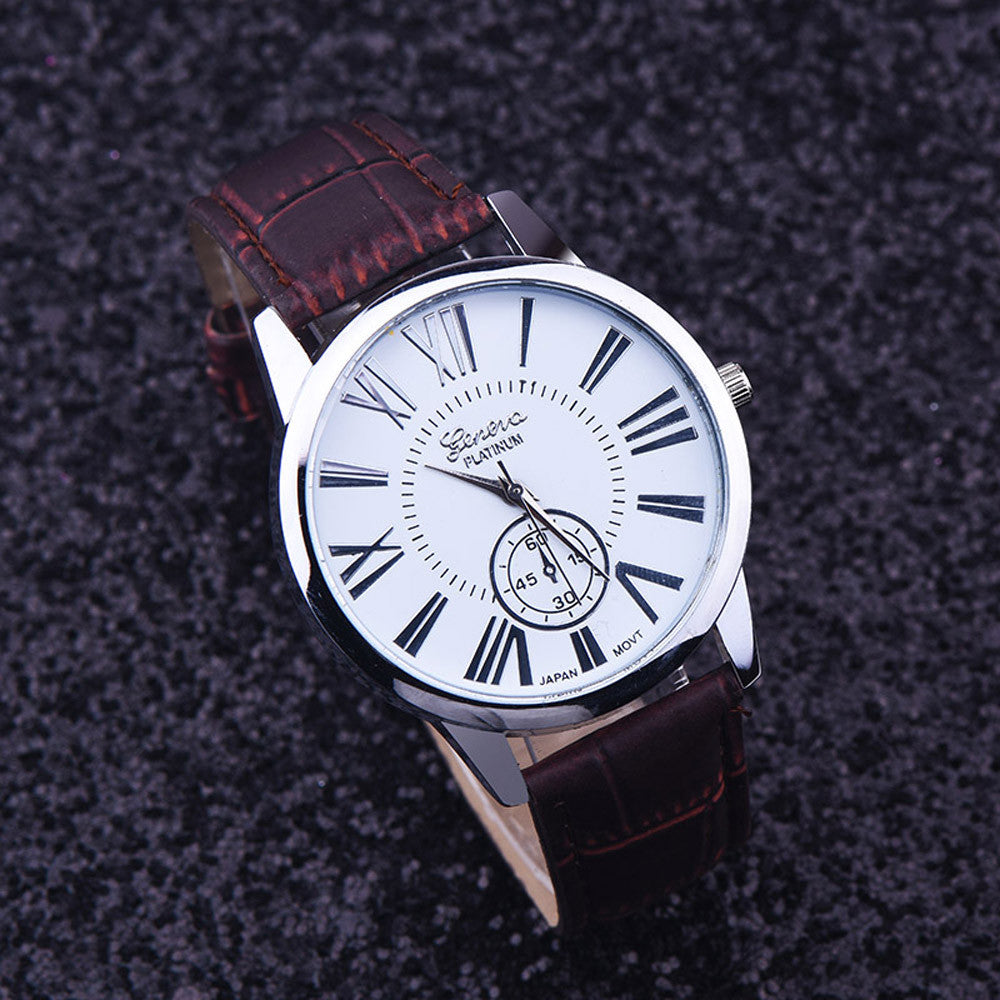 Mens WatchesTop Luxury Casual Military Quartz Sports Wristwatch Leather Strap Clock watch relogio masculino hour CF