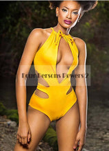 Most Popular Hawaiian Beach Lovely wavy edge Swimsuit Women One Pieces black Neck hanging bandage Swimsuit Swimwear N134 CF