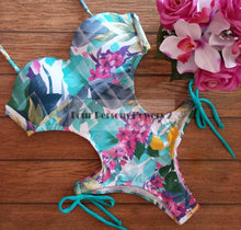 Most Popular Hawaiian Beach Lovely wavy edge Swimsuit Women One Pieces black Neck hanging bandage Swimsuit Swimwear N134 CF