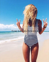 Most Popular Hawaiian Beach Lovely wavy edge Swimsuit Women One Pieces black Neck hanging bandage Swimsuit Swimwear N134 CF