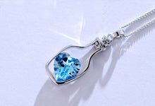 Necklace Women Crystal Necklace Love Drift Bottles Choker Statement Vintage Pendants Necklace Collier CF