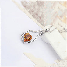 Necklace Women Crystal Necklace Love Drift Bottles Choker Statement Vintage Pendants Necklace Collier CF