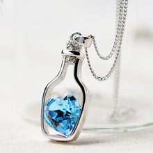 Necklace Women Crystal Necklace Love Drift Bottles Choker Statement Vintage Pendants Necklace Collier CF