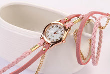 Braided winding Rivet Bracelet Watches relogio feminino Leathe Women's Analog Quartz Wrist Watch Mujer Montre CF