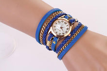 Braided winding Rivet Bracelet Watches relogio feminino Leathe Women's Analog Quartz Wrist Watch Mujer Montre CF