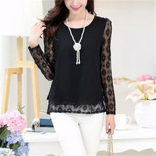New Arrival Chiffon Blouse Plus Size Women Tops Casual Full Sleeve O-neck S-2XL Spring Shirt 70674 SM6