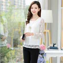 New Arrival Chiffon Blouse Plus Size Women Tops Casual Full Sleeve O-neck S-2XL Spring Shirt 70674 SM6
