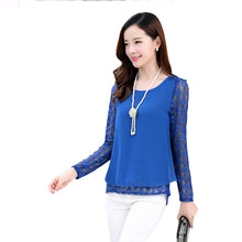 New Arrival Chiffon Blouse Plus Size Women Tops Casual Full Sleeve O-neck S-2XL Spring Shirt 70674 SM6