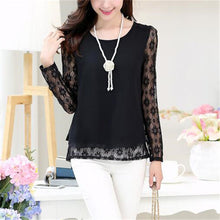 New Arrival Chiffon Blouse Plus Size Women Tops Casual Full Sleeve O-neck S-2XL Spring Shirt 70674 SM6