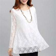 New Arrival Chiffon Blouse Women Plus Size Tops Casual Half Sleeve Peter pan Collar M-4XL Spring Print Long Shirt 70671 SM6