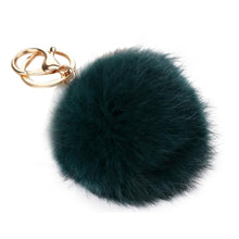Cute Rabbit fur ball keychain Car key ring Bag Pendant fur pom fluffy key chains CF