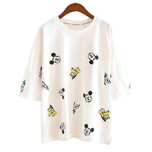 New Arrival Short Sleeve Fashion T-shirts Large Size Female Character T shirts Cartoon Print Top Women t shirt 71110 SM6