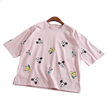 New Arrival Short Sleeve Fashion T-shirts Large Size Female Character T shirts Cartoon Print Top Women t shirt 71110 SM6