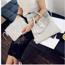 Arrive 2PC Women Shoulder Bag Vintage Messenger Bag with Scarves Crossbody Bags Women Bag Large Sac Mujer CF