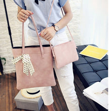 Arrive 2PC Women Shoulder Bag Vintage Messenger Bag with Scarves Crossbody Bags Women Bag Large Sac Mujer CF