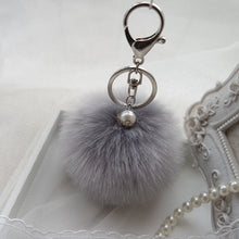 ArriveFaux Rabbit Fur Ball Keychain for Bag Plush Car Key Ring Cars Charm Keys Chain Pendant CF