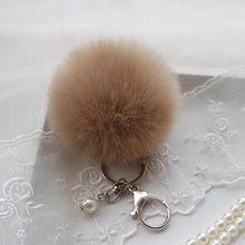 ArriveFaux Rabbit Fur Ball Keychain for Bag Plush Car Key Ring Cars Charm Keys Chain Pendant CF