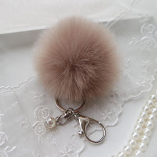 ArriveFaux Rabbit Fur Ball Keychain for Bag Plush Car Key Ring Cars Charm Keys Chain Pendant CF